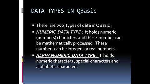 variables and data type in QBasic