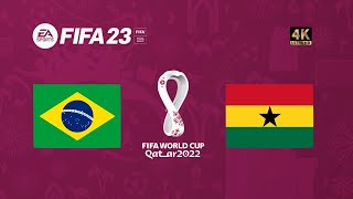 Brasil x Gana | FIFA 23 Gameplay Copa do Mundo Qatar 2022 | Final [4K 60FPS]