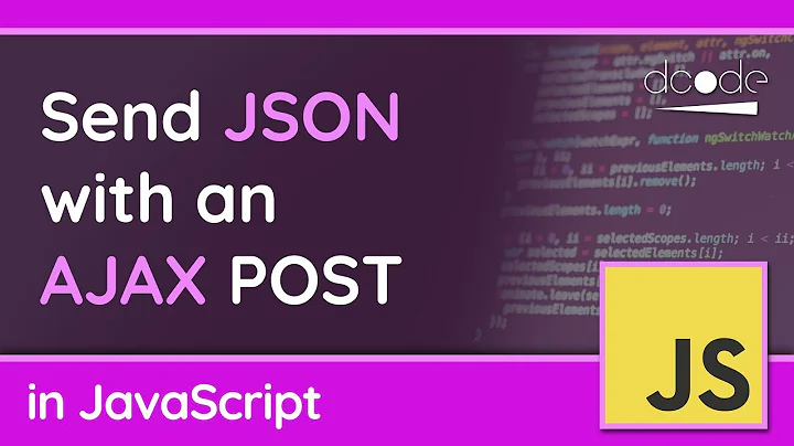 Sending JSON with AJAX/XMLHttpRequest - JavaScript Tutorial