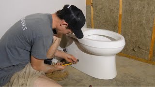 Toilet Install on a Concrete Slab (starttofinish)