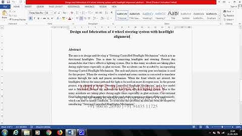 Fabrication of 4 wheel steering system headlight alignment Mechanical project-MBOTS PROJECT INDUSTRY