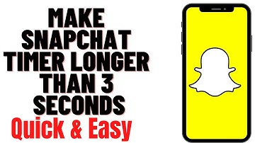 HOW TO MAKE SNAPCHAT TIMER LONGER THAN 3 SECONDS 2024