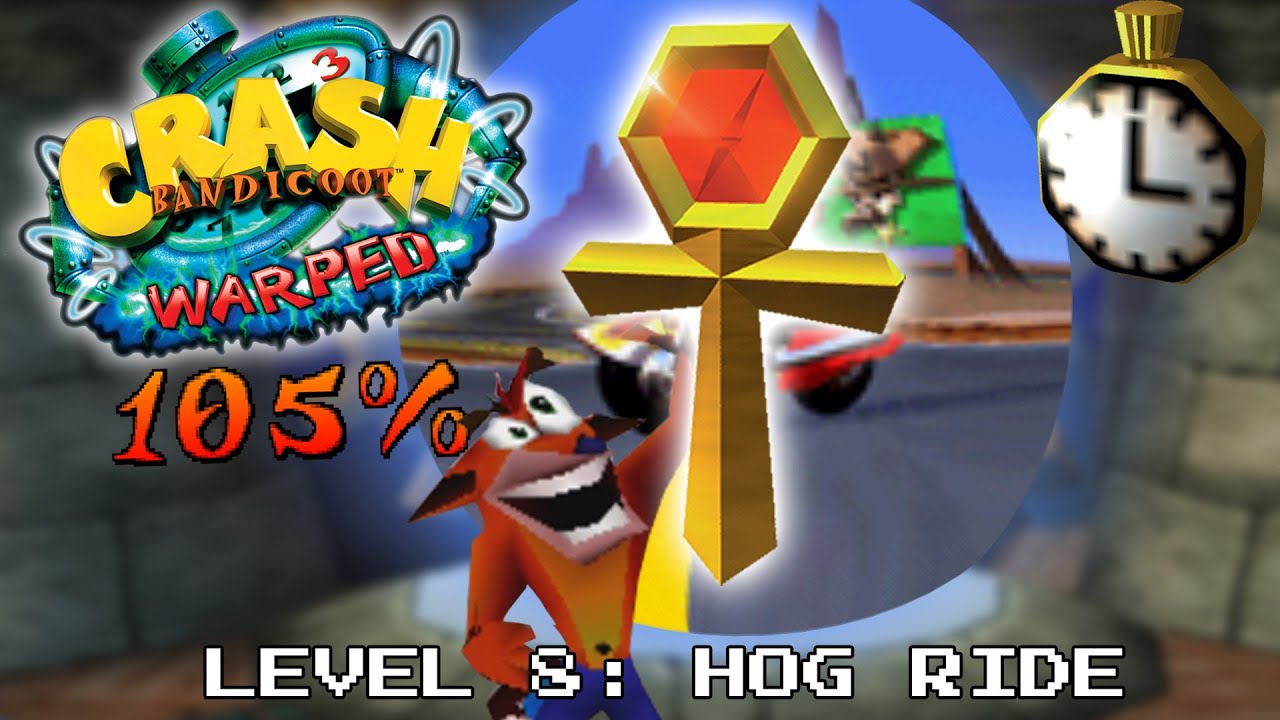 Crash Bandicoot 3 Warped 105 Time Trial Level 8 Hog Ride YouTube