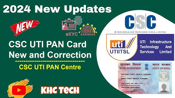 UTI Pan Card Apply  🆕| How to apply UTI Pan Card CSC I