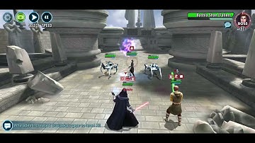 Beating Tier 6 of Darth Revan event with level 1 g1 Juhani