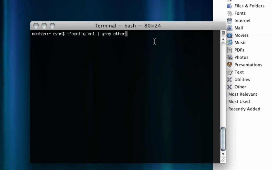 Spoof you MAC address with automator and Services - YouTube