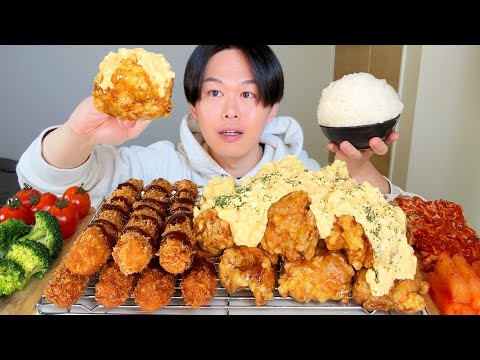 ASMR タルタルチキン南蛮風 Fried Chicken EATING SOUNDS | 咀嚼音 | MUKBANG | 먹방