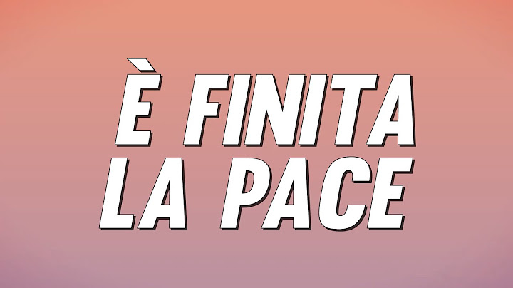Marracash - È FINITA LA PACE (Testo)