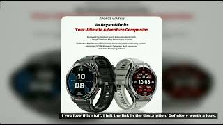 Dual-Band satellite GPS Sports Smartwatch Men 1.43'' AMOLED Screen Compass BT Call 10ATM Waterproof