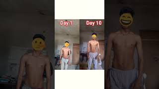 day 1 Is day 10 workout body change #motivation #superfit  #army #limitlessfitness