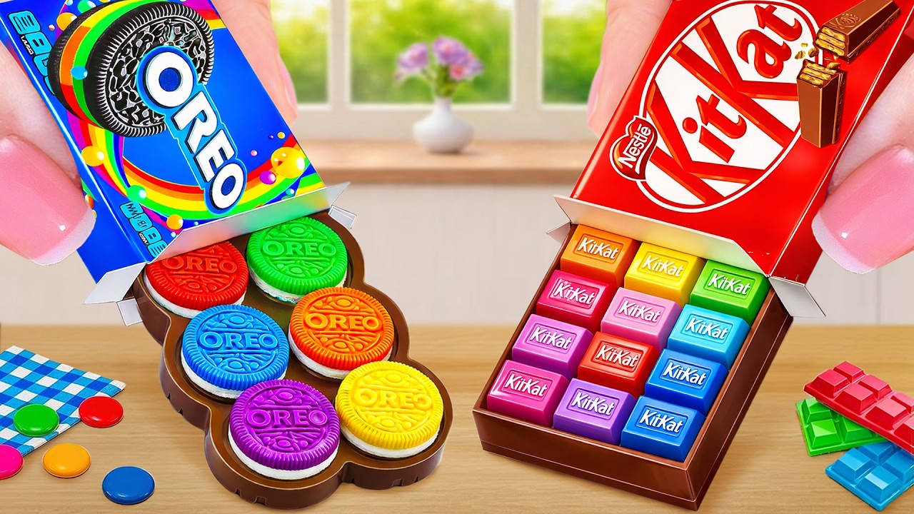 Lo mejor de la receta de OREO 🍫 Cómo hacer un pastel de OREO arcoíris en miniatura 🍫