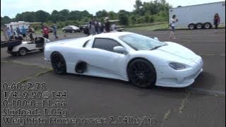 SSC Ultimate Aero #15 1200HP Showoff startup, air brake