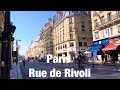 Paris city walks   rue de rivoli   paris france 4k