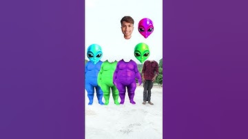 Thumbnail of Three purple, blue & green Fatty dog vs cute brothers head matching with tu Radha meri main ♥️songs