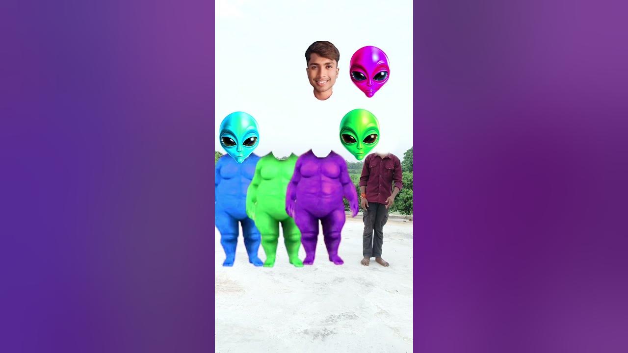 Three purple, blue & green Fatty dog vs cute brothers head matching with tu Radha meri main ♥️songs