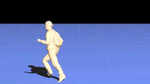 Avatar trotting, reconstructed with 1 Microsoft Kinect.
