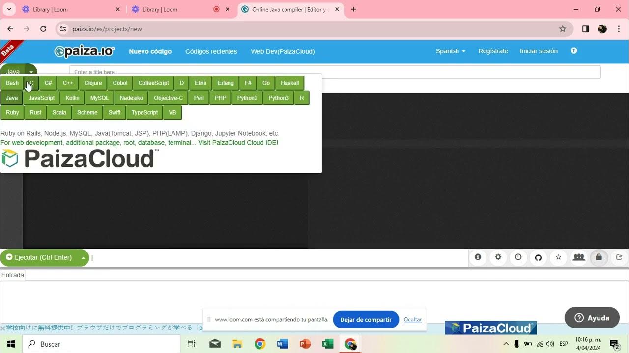 Introducción PAIZA IO Editor y compilador en línea - YouTube