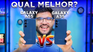 Galaxy A55 vs Galaxy A35! Tem muita diferença ou vale economizar? COMPARATIVO