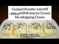 Custard Ice Cream Recipe without Whipping Cream in Malayalam/ No Whipping Cream/Ayshaz World