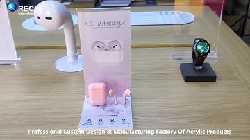 RECHI Custom Design & Manufacture Acrylic Retail POS Display Stand For TWS Wireless Earphone