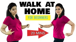 20 Mins Happy Walk At Home For Weight Loss 👉🏻Easy Fat Burning Indoor Walking Workout For Beginners