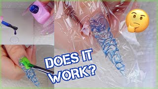 Trying Plastic Wrap Nails