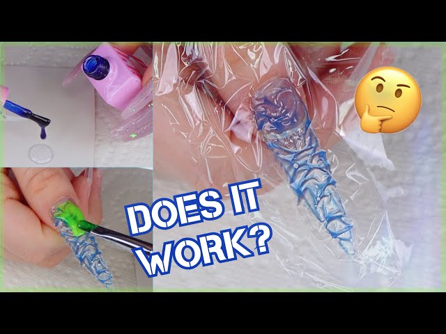 Trying Plastic Wrap Nails