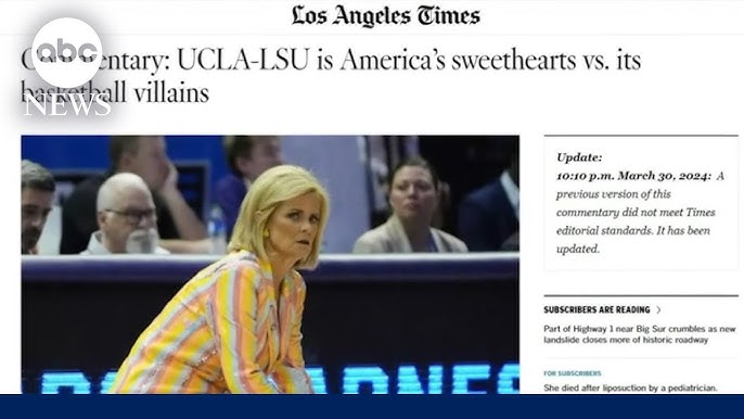 La Times Faces Backlash For Op Ed On Lsu Women S Basketball Team Ahead Of Game With Ucla