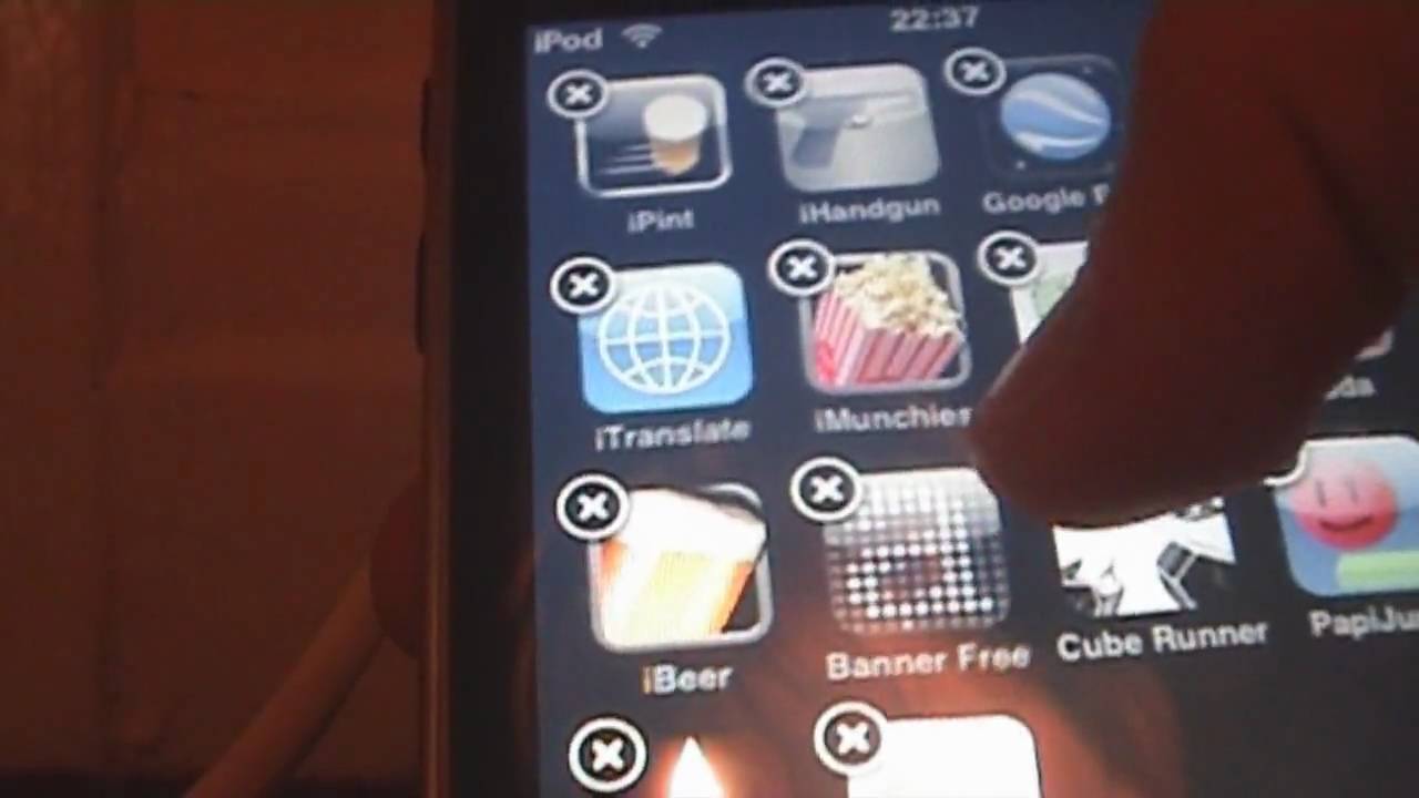 iPod Touch / iPhone - How To Delete Apps. - YouTube