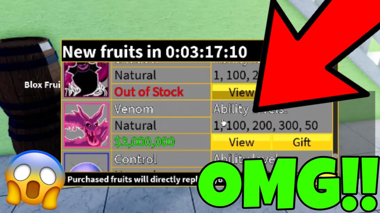 What's On Stock? #bloxfruits #kittgaming, fruit game