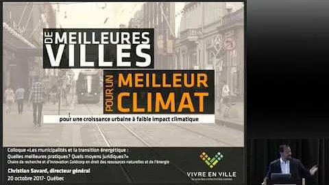 De meilleures villes pour un meilleur climat . Con...