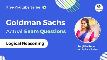Goldman Sachs Actual Exam Questions | Logical Reasoning| Goldman Sachs questions