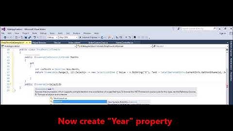 MVC -  Populate Drop Down Lists with months and years