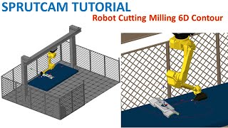 SprutCAM Tutorial #136 | Robot Cutting Milling 6D Contour Toolpath