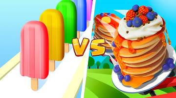 Popsicle Stack Vs Pancake Run Gameplay