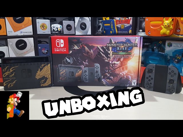 UNBOXING Nintendo Switch MONSTER HUNTER RISE Deluxe Edition System - YouTube
