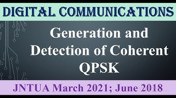 Coherent QPSK generation & detection#JNTUA March 2021#June 2018