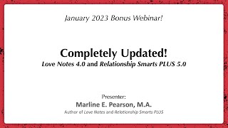 Bonus Webinar: Completely Updated! Love Notes 4.0 and Relationship Smarts PLUS 5.0