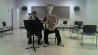 Video thumbnail of "Love Theme from Airplane! Tuba Euphonium Duet"