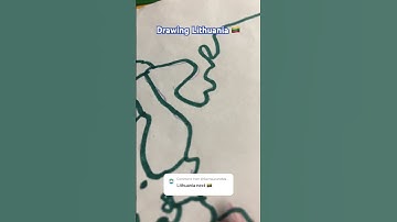 Drawing the flag of Lithuania 🇱🇹 on my Europe map!