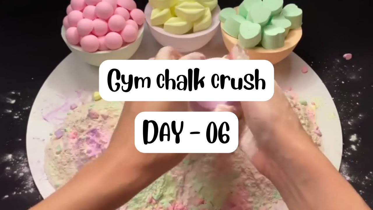 Colourful gym chalk crush | Gym Chalk - YouTube