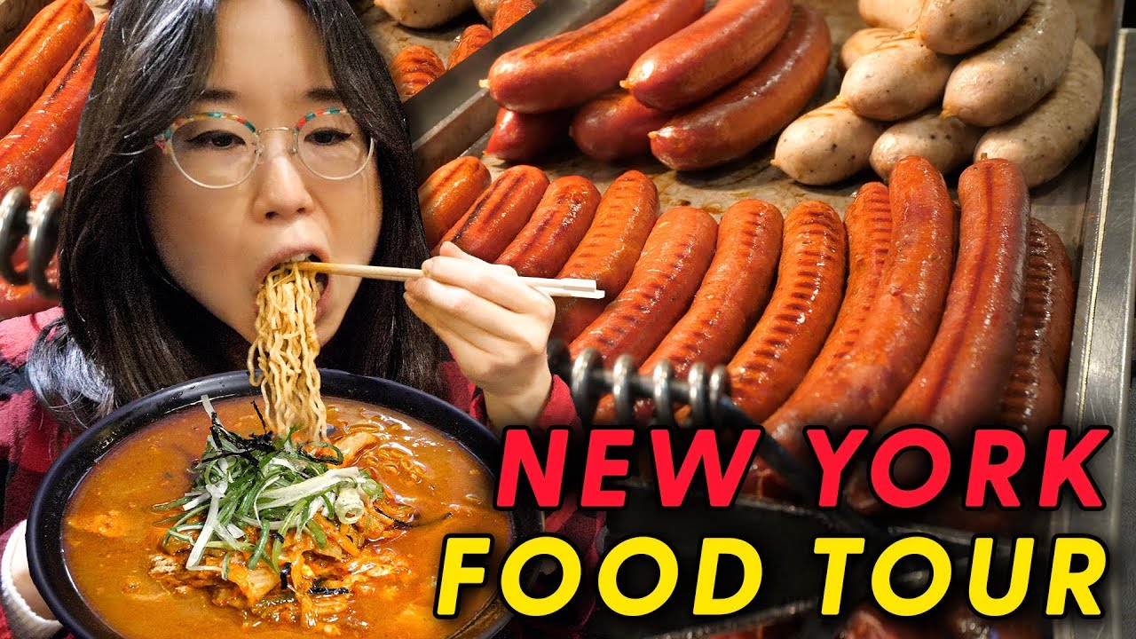 NYC NOODLES & PIZZA ? FOOD TOUR of Chelsea Market, New York City