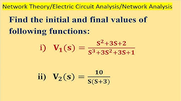 Numerical to calculate Initial and Final value of the given function.