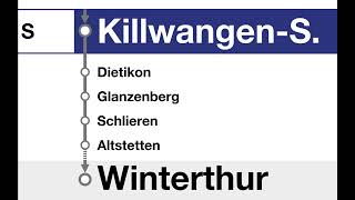 SBB Ansagen • S (S12) • Brugg AG – Zürich HB – Winterthur