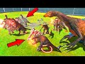Dinosaurs With Claws vs Lava Golems