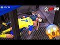 Wwe 2k22  ronaldo vs messi vs benzema vs lewandowski vs mbappe vs haaland elimination chamber match