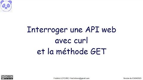 Interroger une API web avec curl et GET