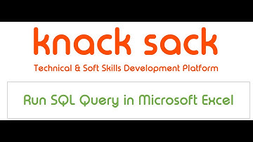Run SQL Query in Microsoft Excel (Using ODBC)