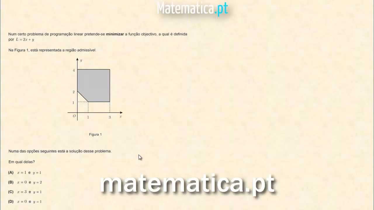 Programação Linear - Minimizar a Função Objetivo - YouTube