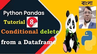 Python Pandas Tutorial 8 | Conditional delete from a Dataframe | Aksadur | Bangla